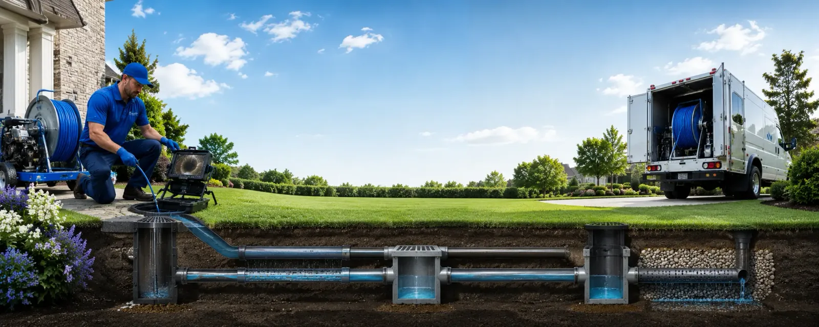 Outdoor drain cleaning information for Darlington, WI